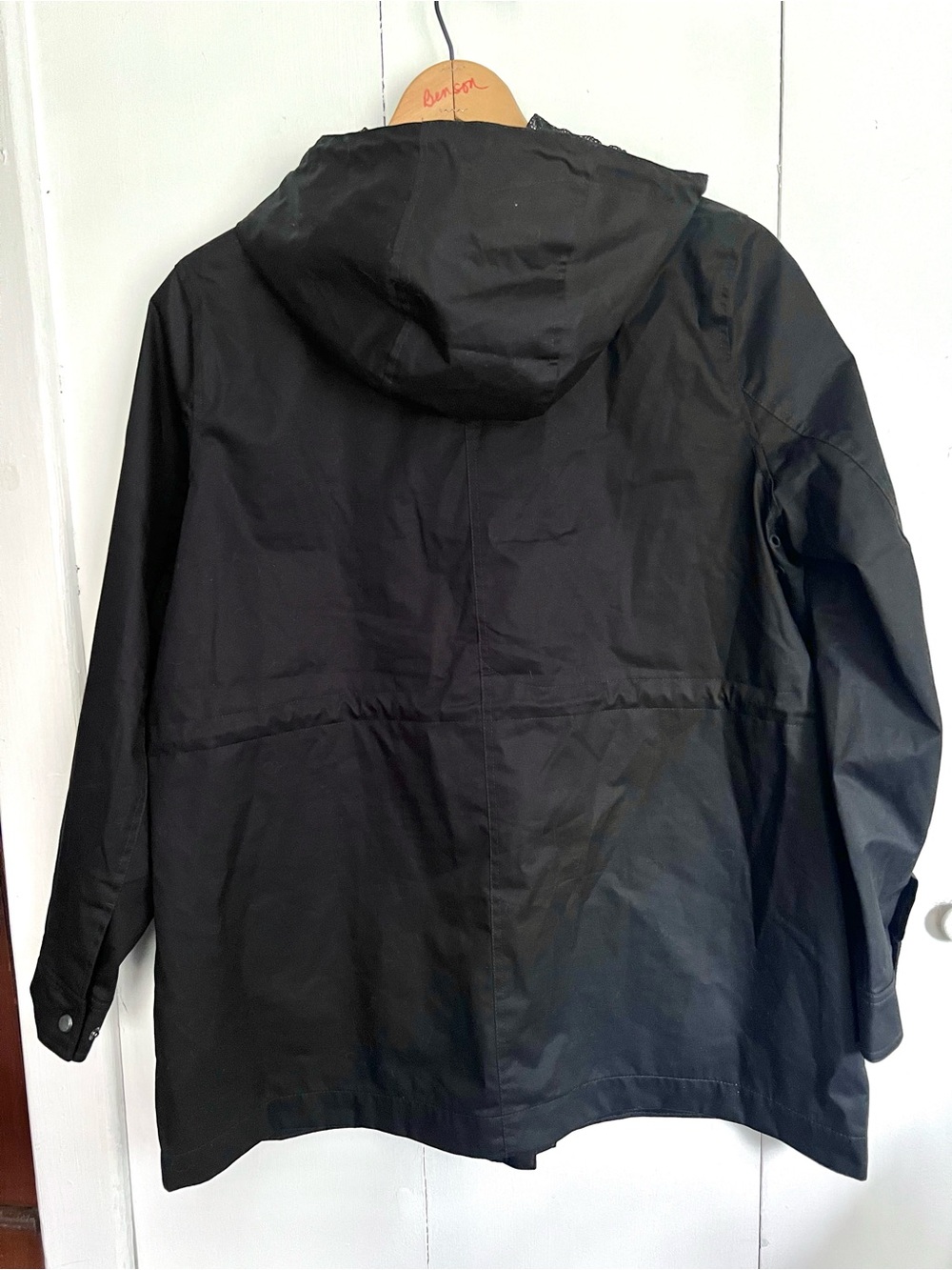 Hunter Brand Water Resistant Long Cotton Smock Rain Coat Jacket Black - Large - Picture 5 of 8